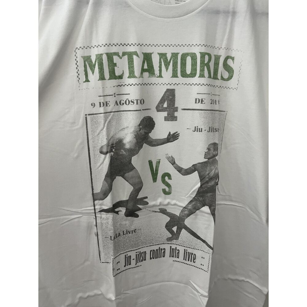 Metamoris Mens Sz 2xl White Tshirt Rare Aug 9 2014 Jiu-Jitsu Contra Luta Livre